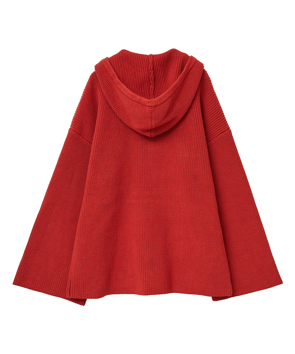 高価値 ニット/セーター CLANE TOPS KNIT HOOD WIDE ニット/セーター