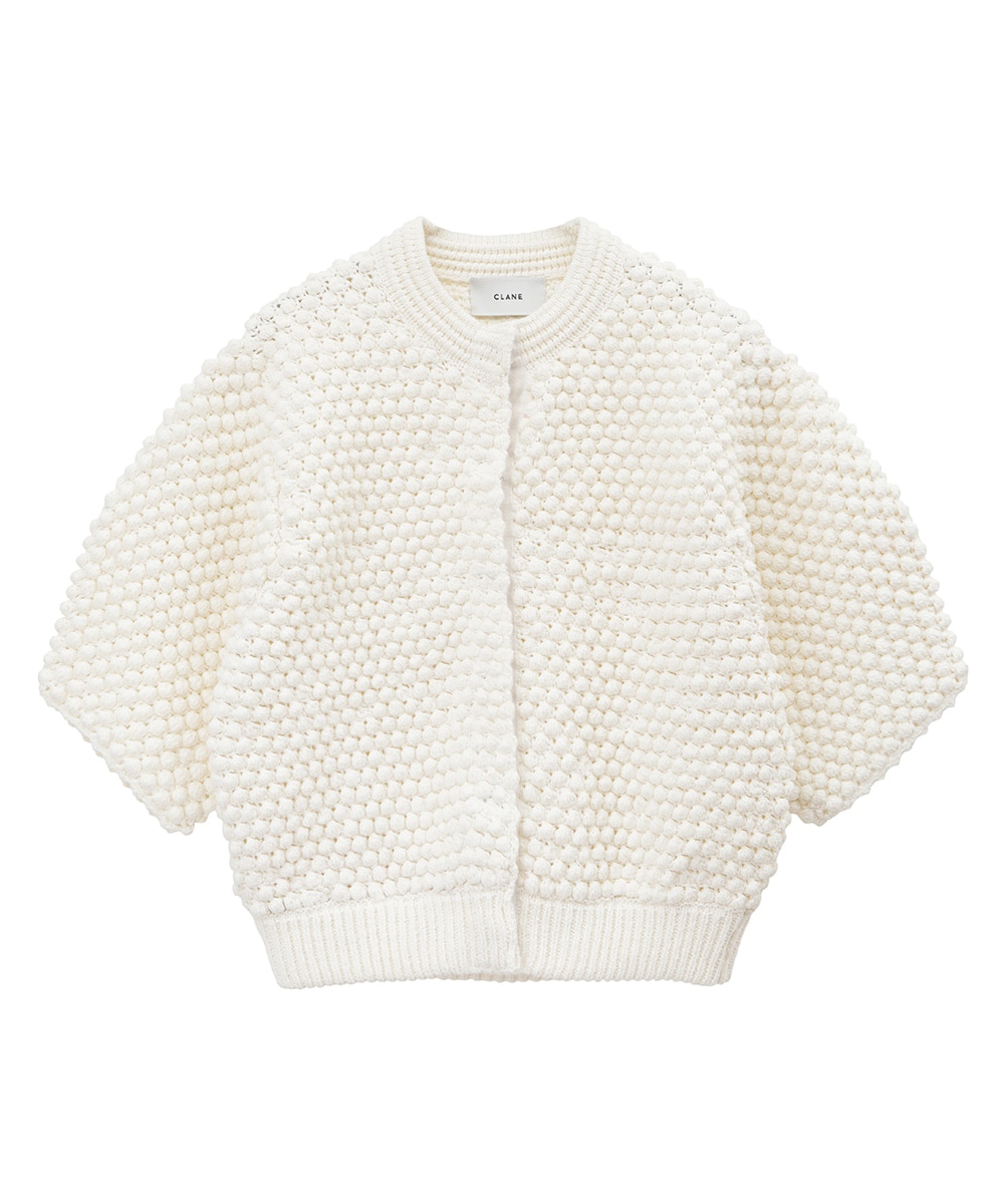 3D DOT HALF SLEEVE KNIT CARDIGAN｜TOPS(トップス)｜CLANE OFFICIAL 