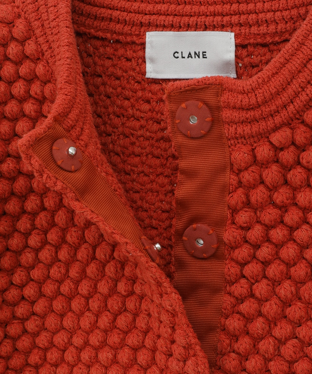 新作随時アップ中」 CLANE 3D DOT HALF SLEEVE KNIT CARDIGAN