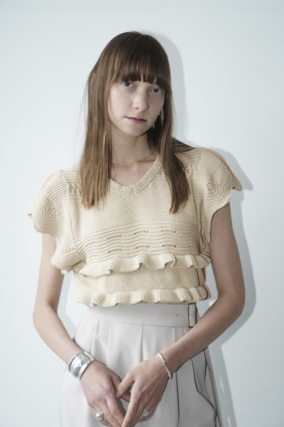 clane◎ CLANE CROCHET FRILL KNIT TOPS | ncrouchphotography.com
