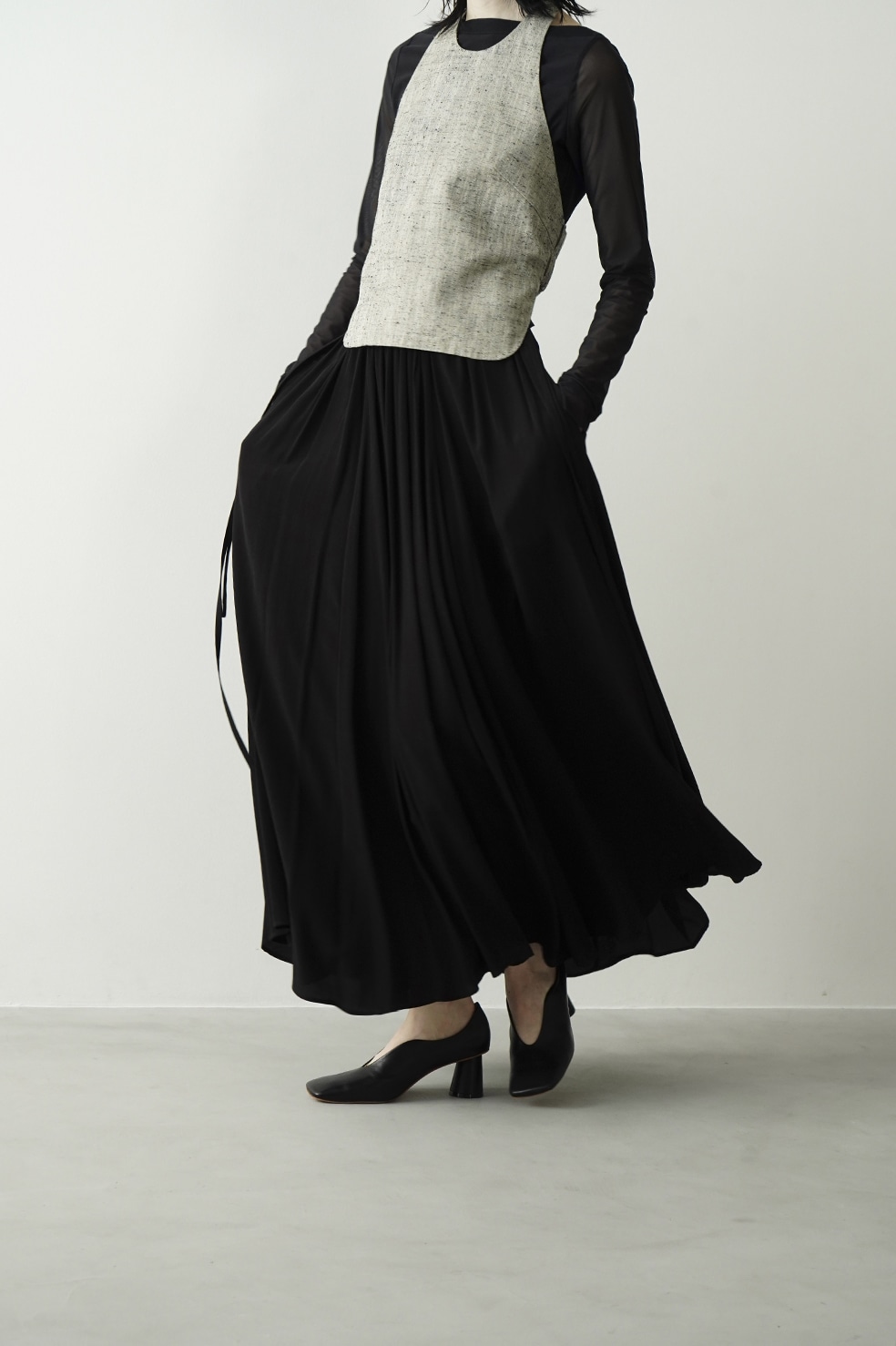 RIBBON BELTED FLARE SKIRT｜SKIRT/PANTS(スカート/パンツ)｜CLANE