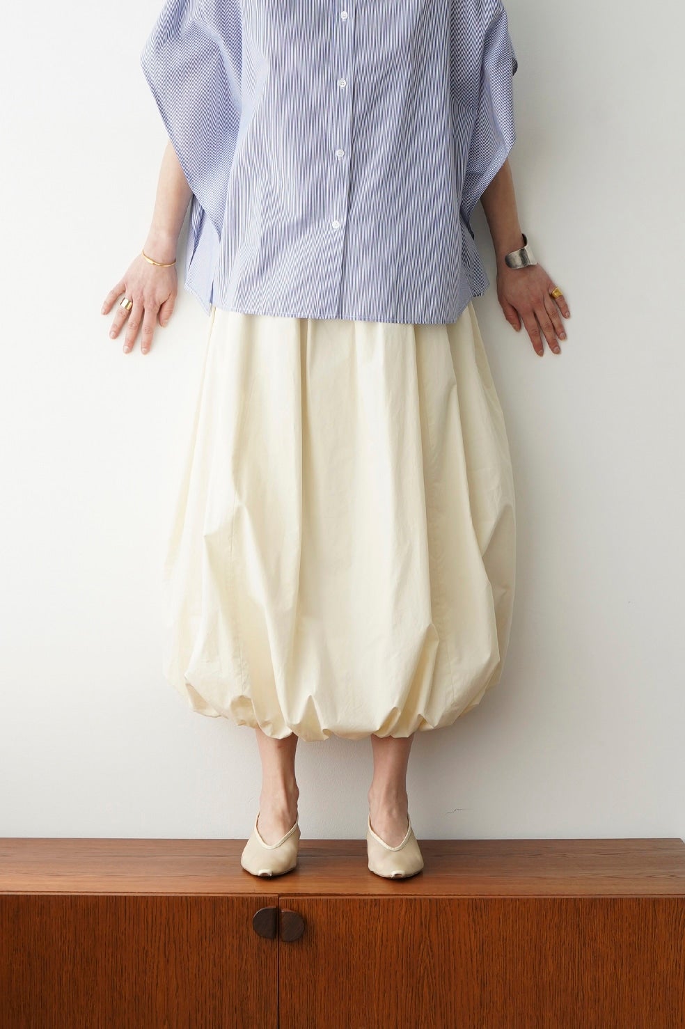 clane COTTON BALLON SKIRT アイボリーtodayful