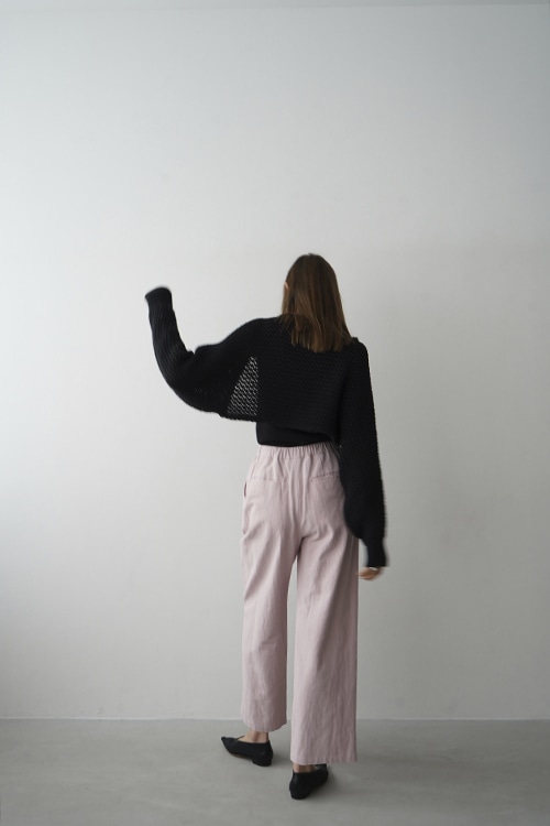 BELTED LOOSE STRAIGHT PANTS