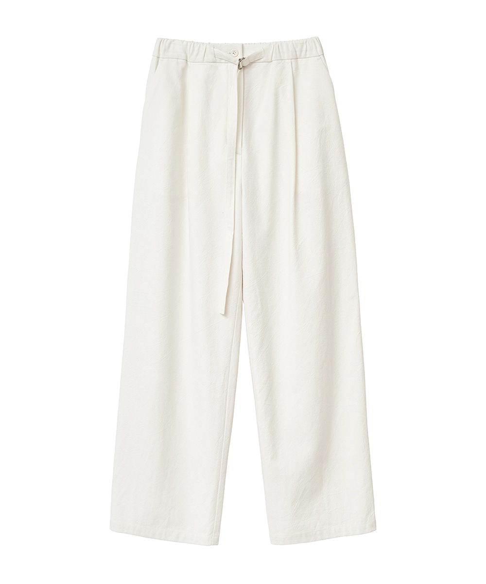 CLANE BELTED LOOSE STRAIGHT PANTSパンツ