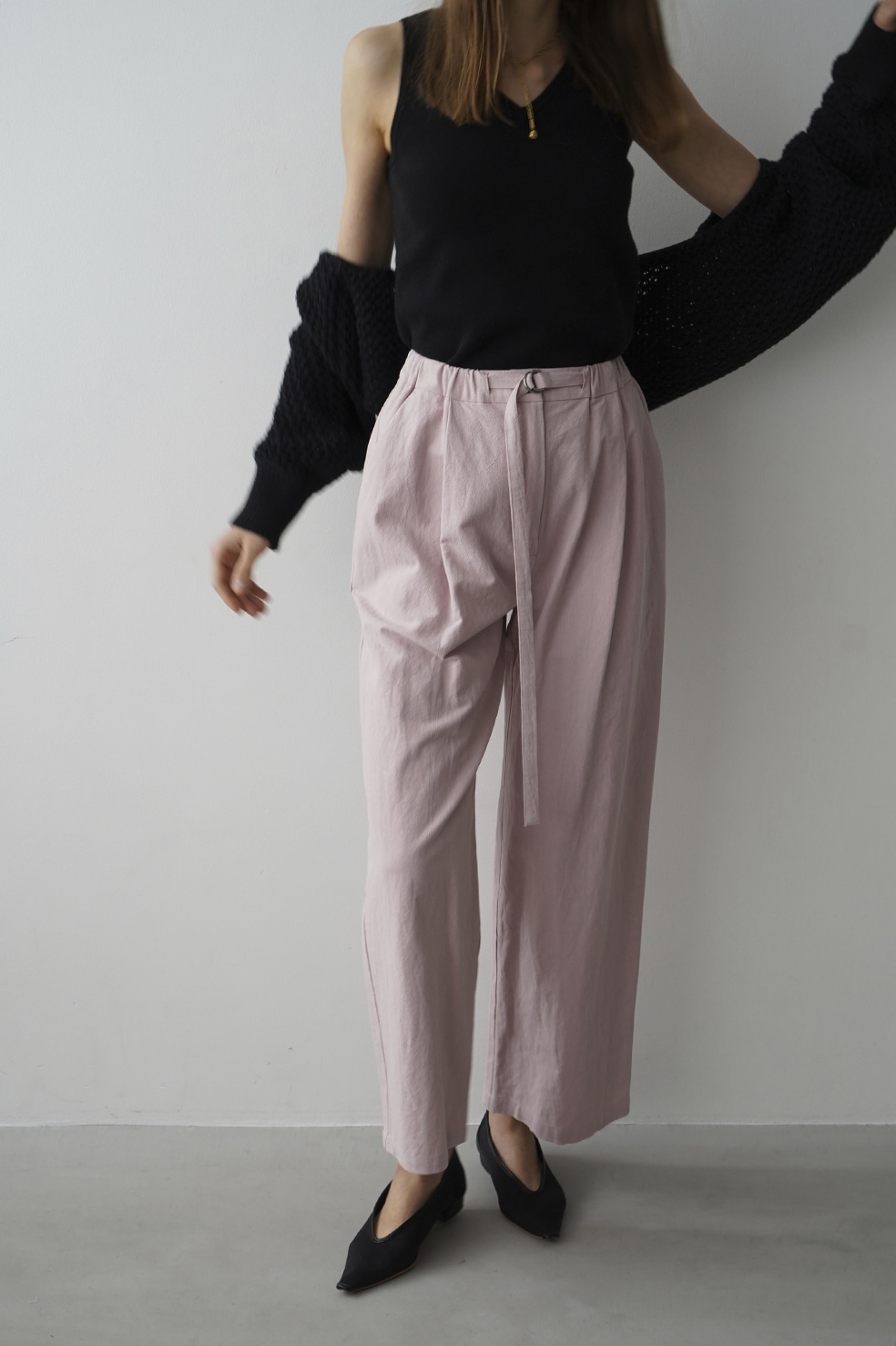 BELTED LOOSE STRAIGHT PANTS｜SKIRT/PANTS(スカート/パンツ)｜CLANE 