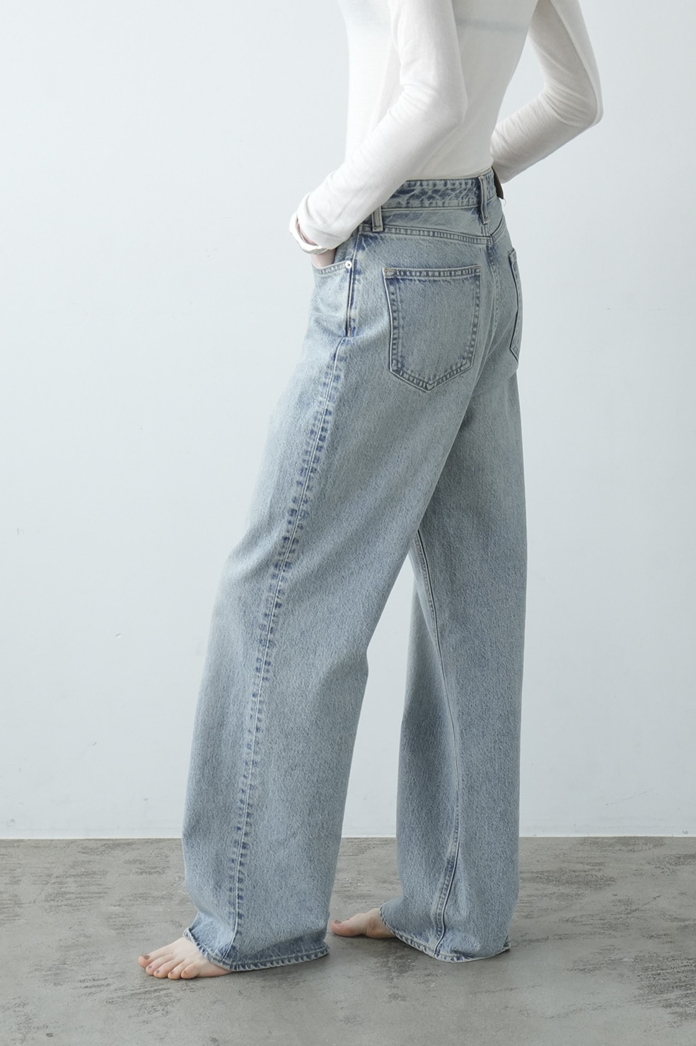 カタログギフトも！ PANTS DENIM SECOND CLANE ICE 0 BLUE デニム