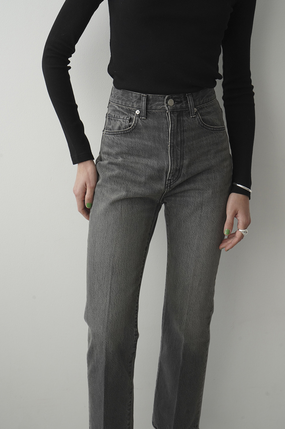 ネット通販で購入 新品 CLANE RING DENIM PANTS アイスブルー - パンツ