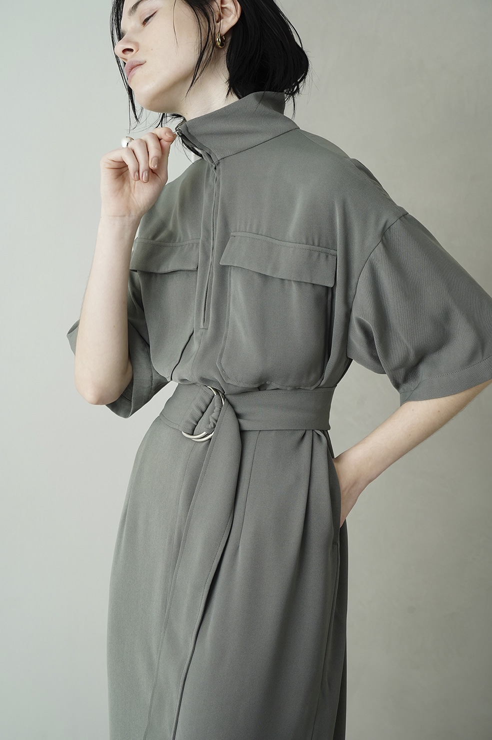 HALF ZIP MILITARY ONE PIECE｜DRESS(ドレス)｜CLANE OFFICIAL ONLINE