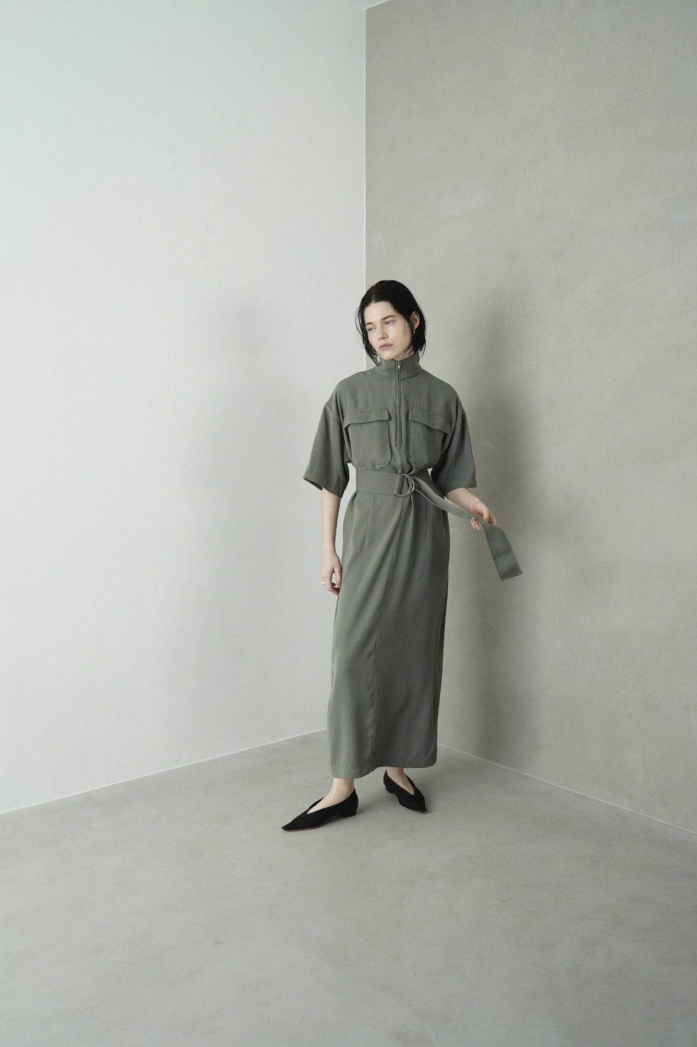 HALF ZIP MILITARY ONE PIECE｜DRESS(ドレス)｜CLANE OFFICIAL ONLINE