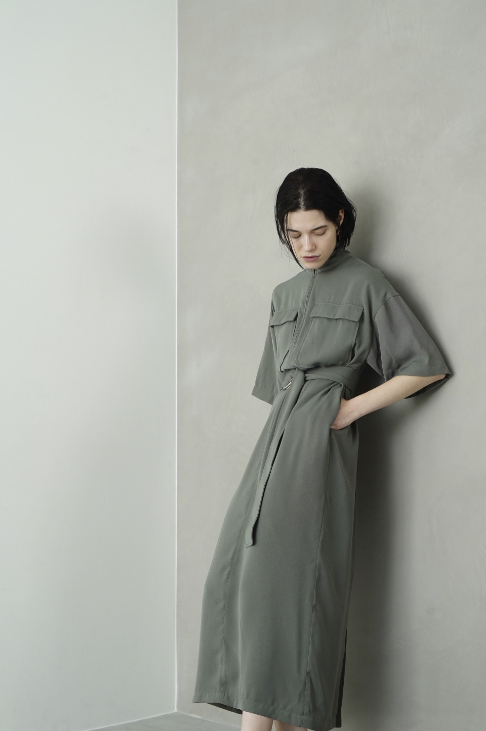 HALF ZIP MILITARY ONE PIECE｜DRESS(ドレス)｜CLANE OFFICIAL