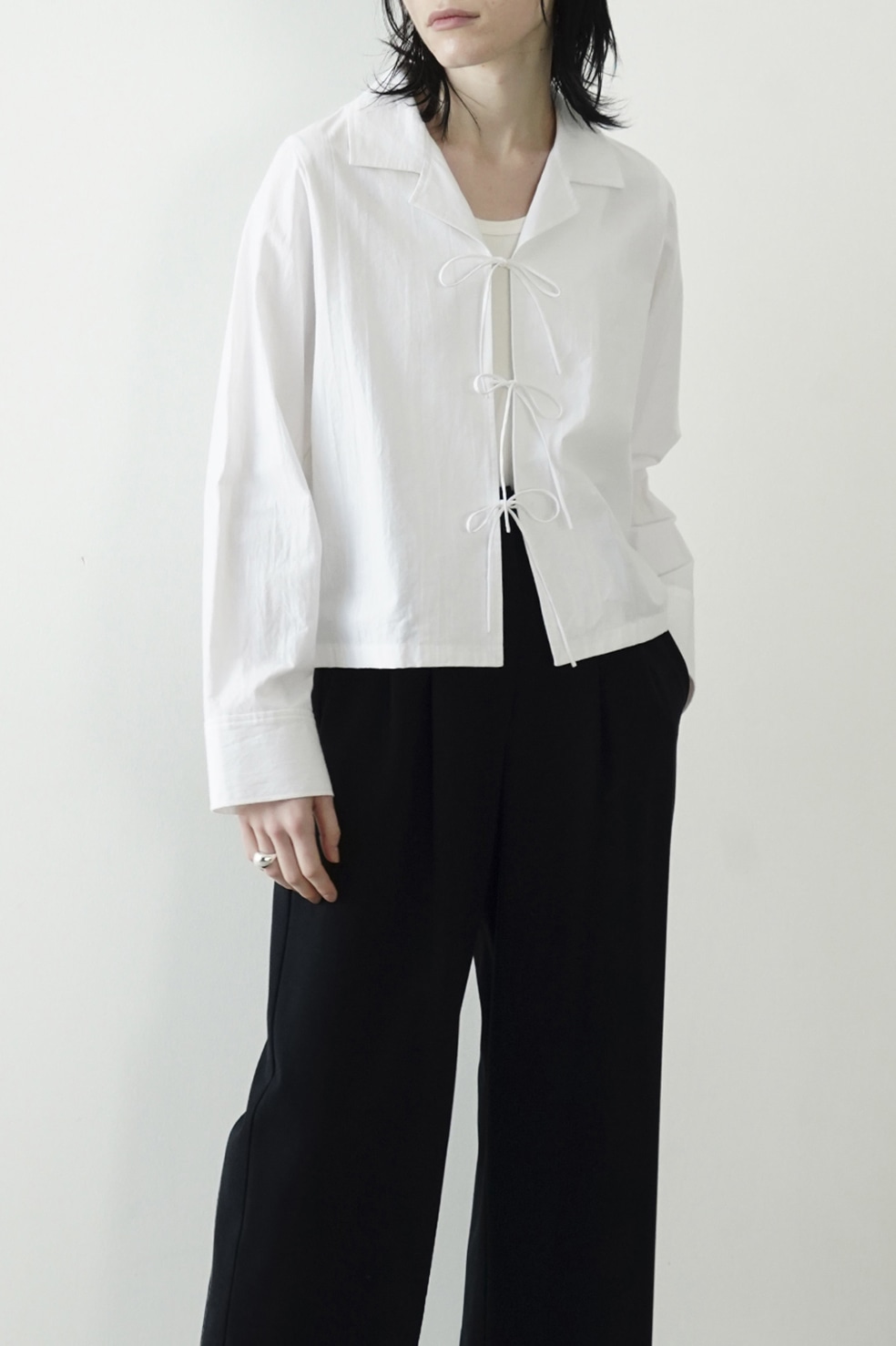 COMPACT RIBBON SHIRT｜TOPS(トップス)｜CLANE OFFICIAL ONLINE STORE