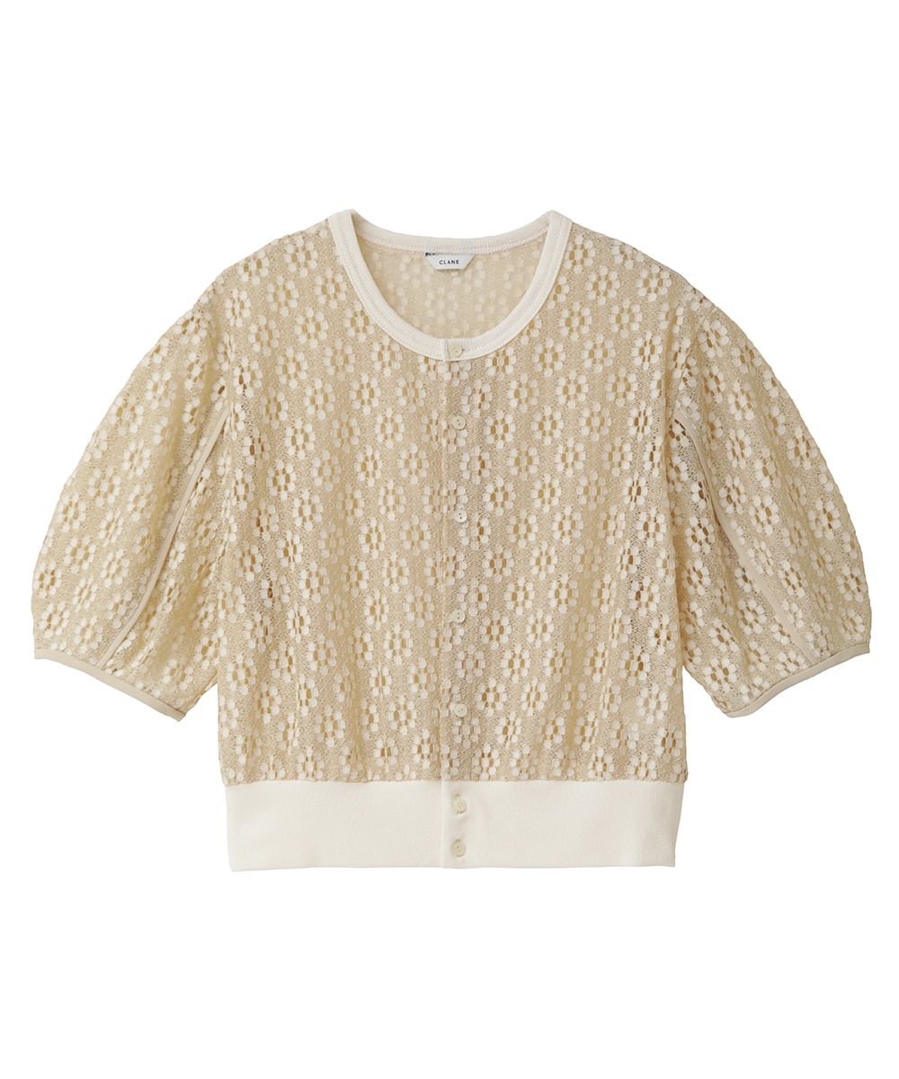 VINTAGE LACE MINI PUFF CARDIGAN｜TOPS(トップス)｜CLANE OFFICIAL