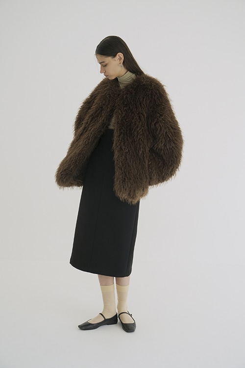 VOLUME ECO FUR COAT