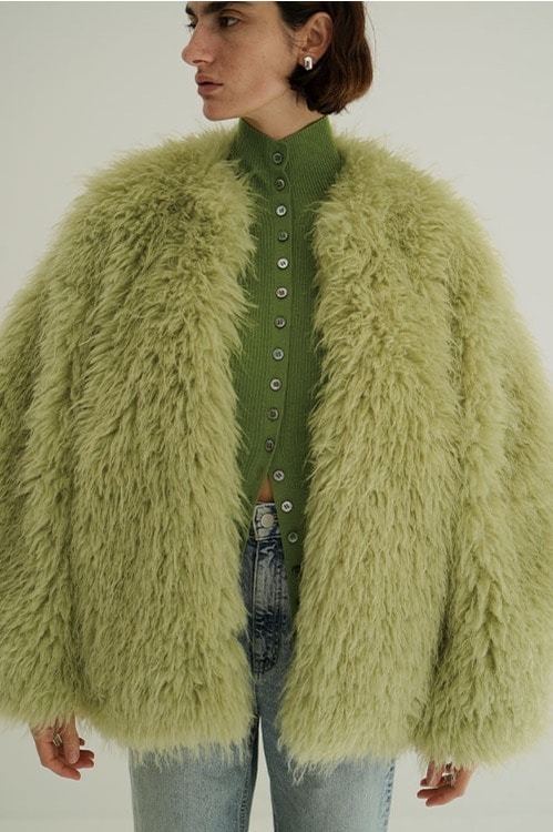 VOLUME ECO FUR COAT