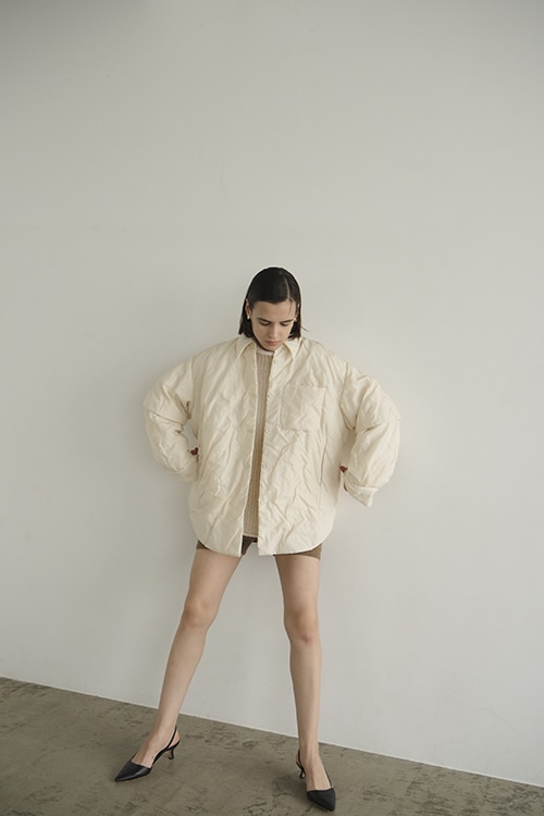 PADDED CRUMPLY SHIRT JACKET