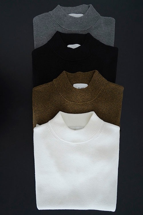 H/N RIB KNIT TOPS