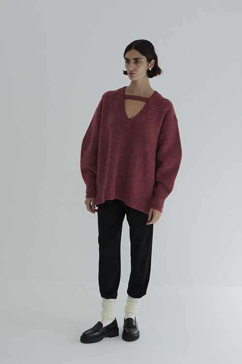 2WAY NECK OVER KNIT TOPS