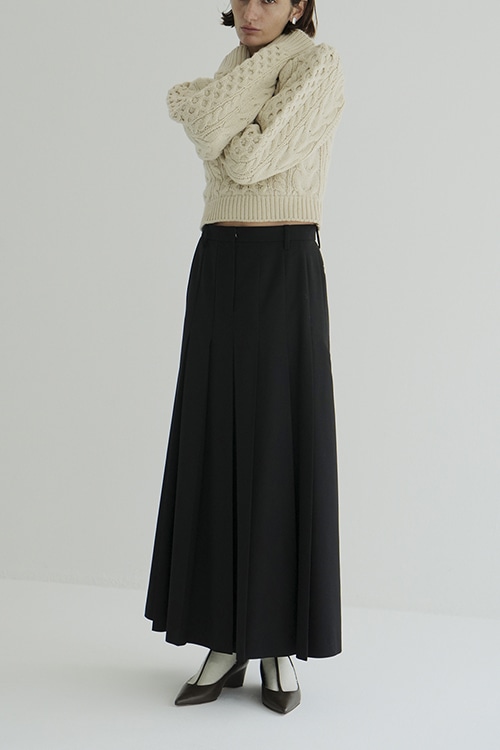 WIDE PLEATS LONG SKIRT