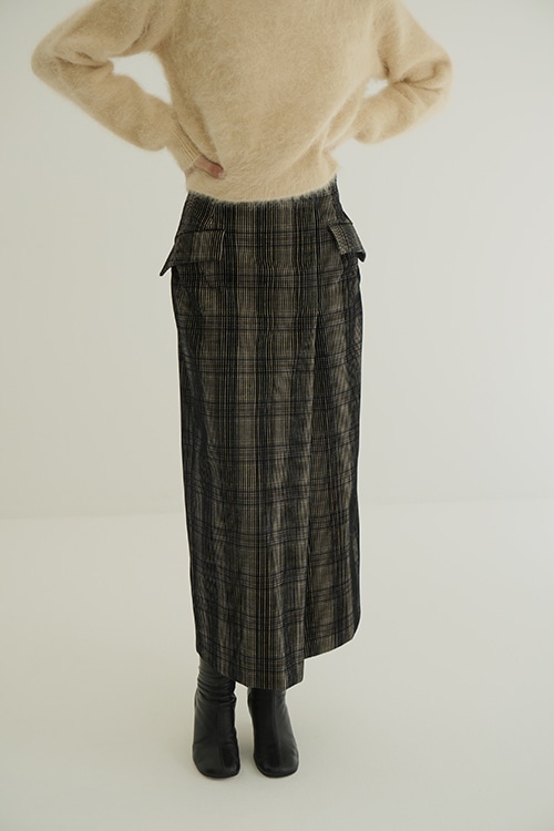 H/W TUCK MAXI SKIRT