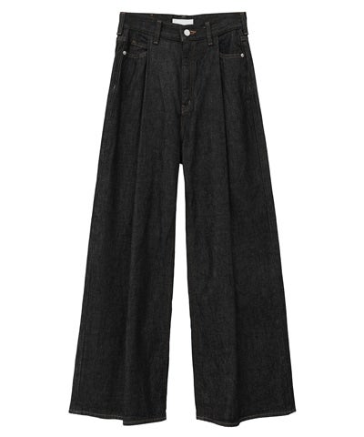 Suzu×クラネTUCK WIDE DENIM PANTS