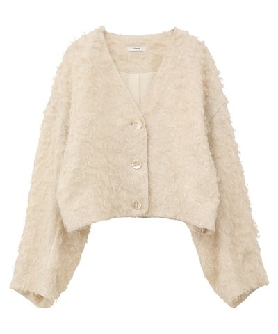 FEATHER SHELL BUTTON CARDIGAN｜TOPS(トップス)｜CLANE OFFICIAL 