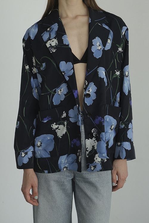 MULTICOLORED FLOWER SHIRT JACKET