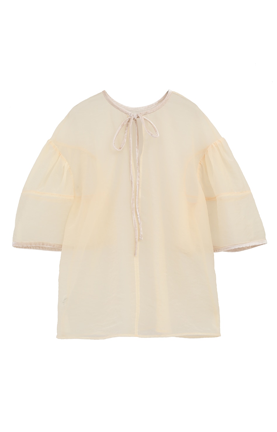 VELOR PIPING SHEER BLOUSE｜TOPS(トップス)｜CLANE OFFICIAL ONLINE STORE