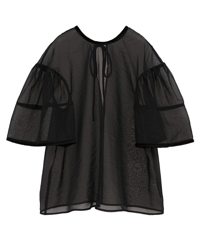 VELOR PIPING SHEER BLOUSE｜TOPS(トップス)｜CLANE OFFICIAL ONLINE STORE