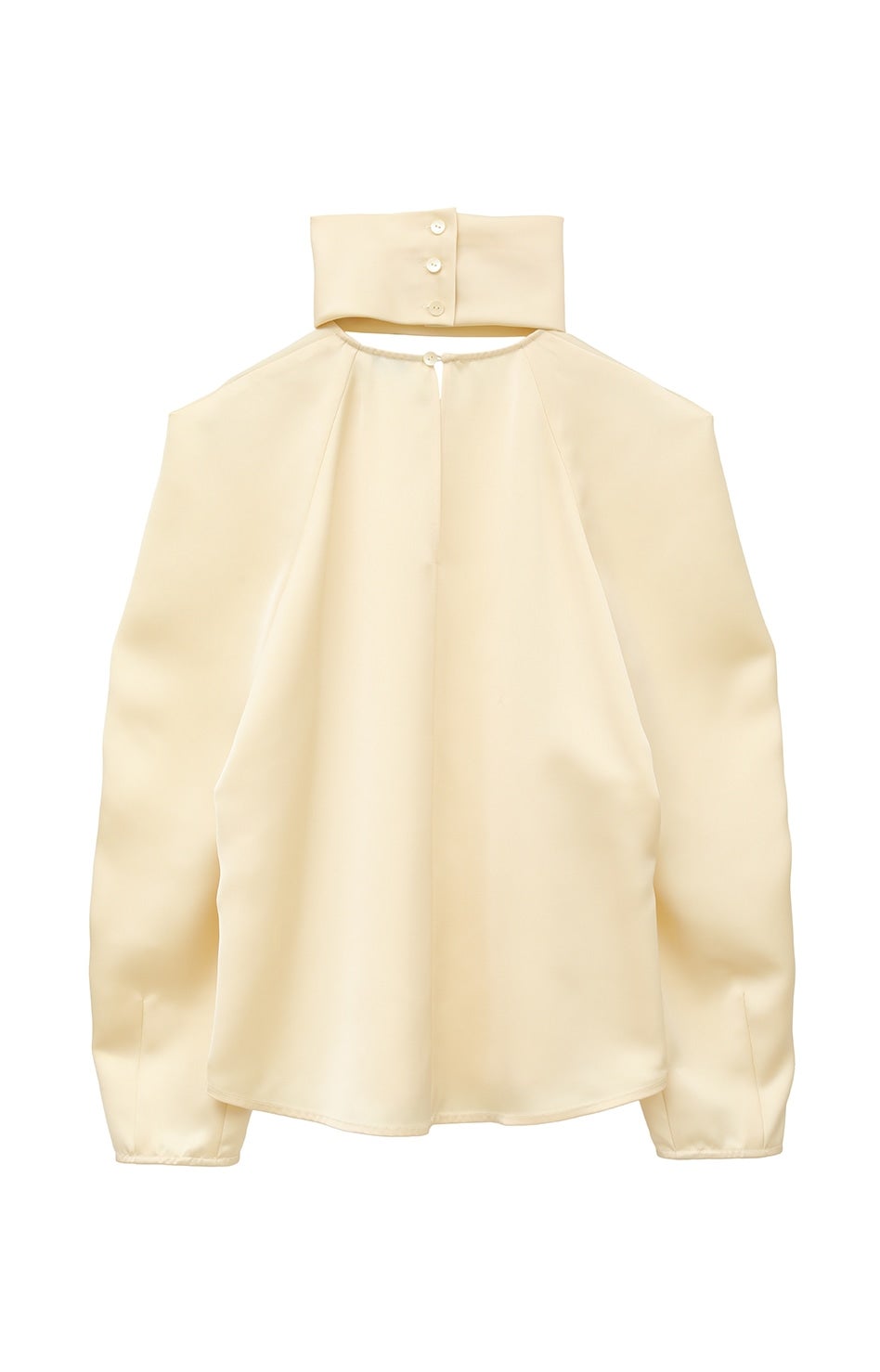 クラネ CLANE 17122-4212 CONSTRUCTIVE SATIN BLOUSE アイボリー サイズ：03695849107750 CONSTRUCTIVE SATIN BLOUSE｜TOPS(トップス)｜CLANE OFFICIAL