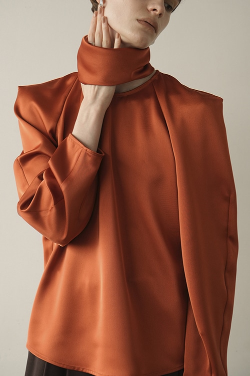 CONSTRUCTIVE SATIN BLOUSE