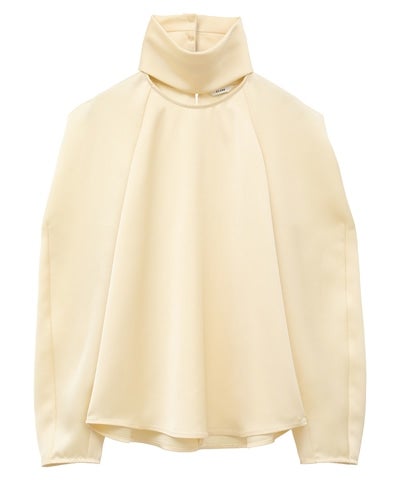 クラネ CLANE 17122-4212 CONSTRUCTIVE SATIN BLOUSE アイボリー サイズ：03695849107750 CONSTRUCTIVE SATIN BLOUSE｜TOPS(トップス)｜CLANE OFFICIAL