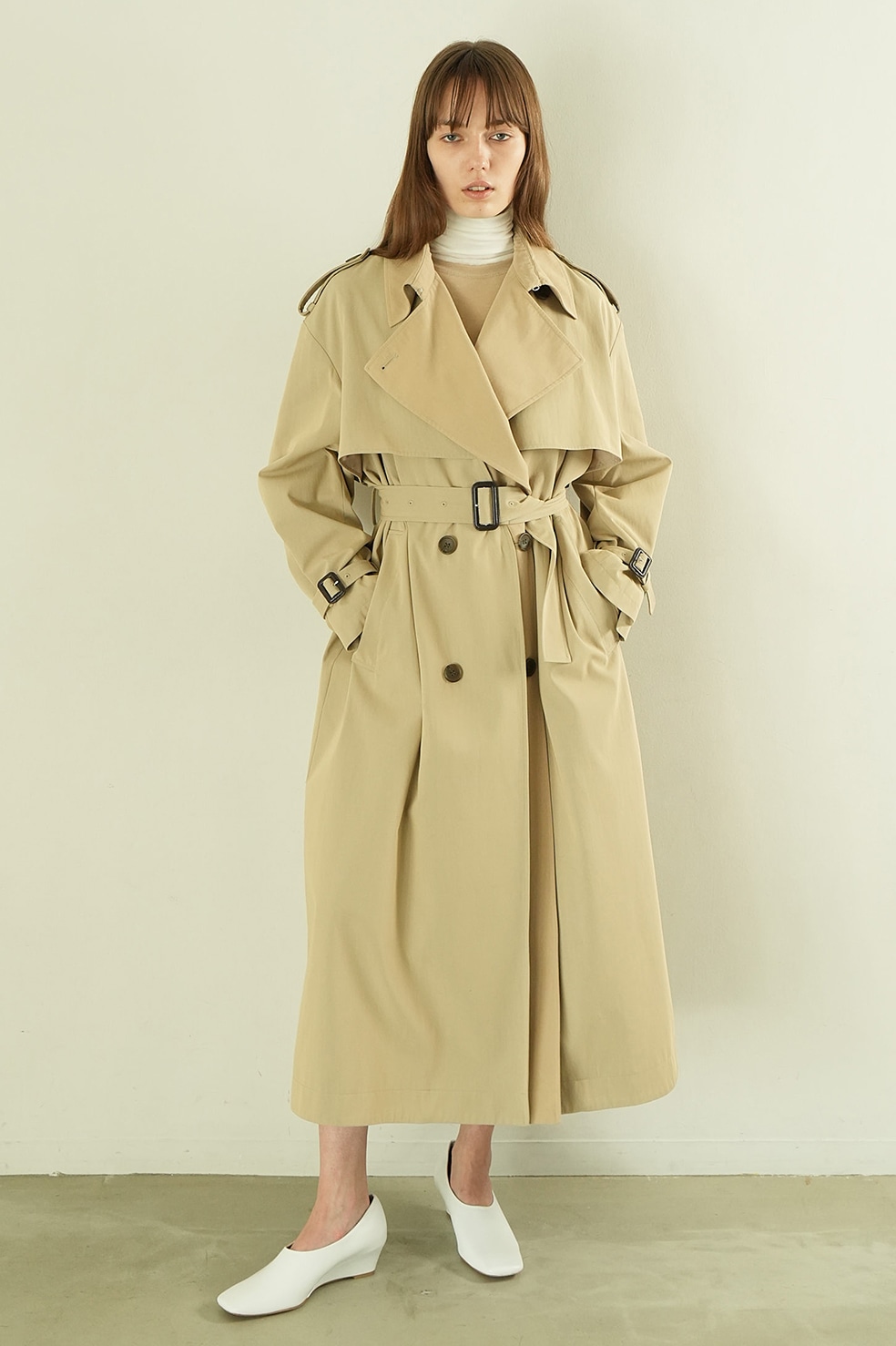 24SS CLANE/クラネ　LAYER LONG TRENCH COAT前向きに検討させていただきます