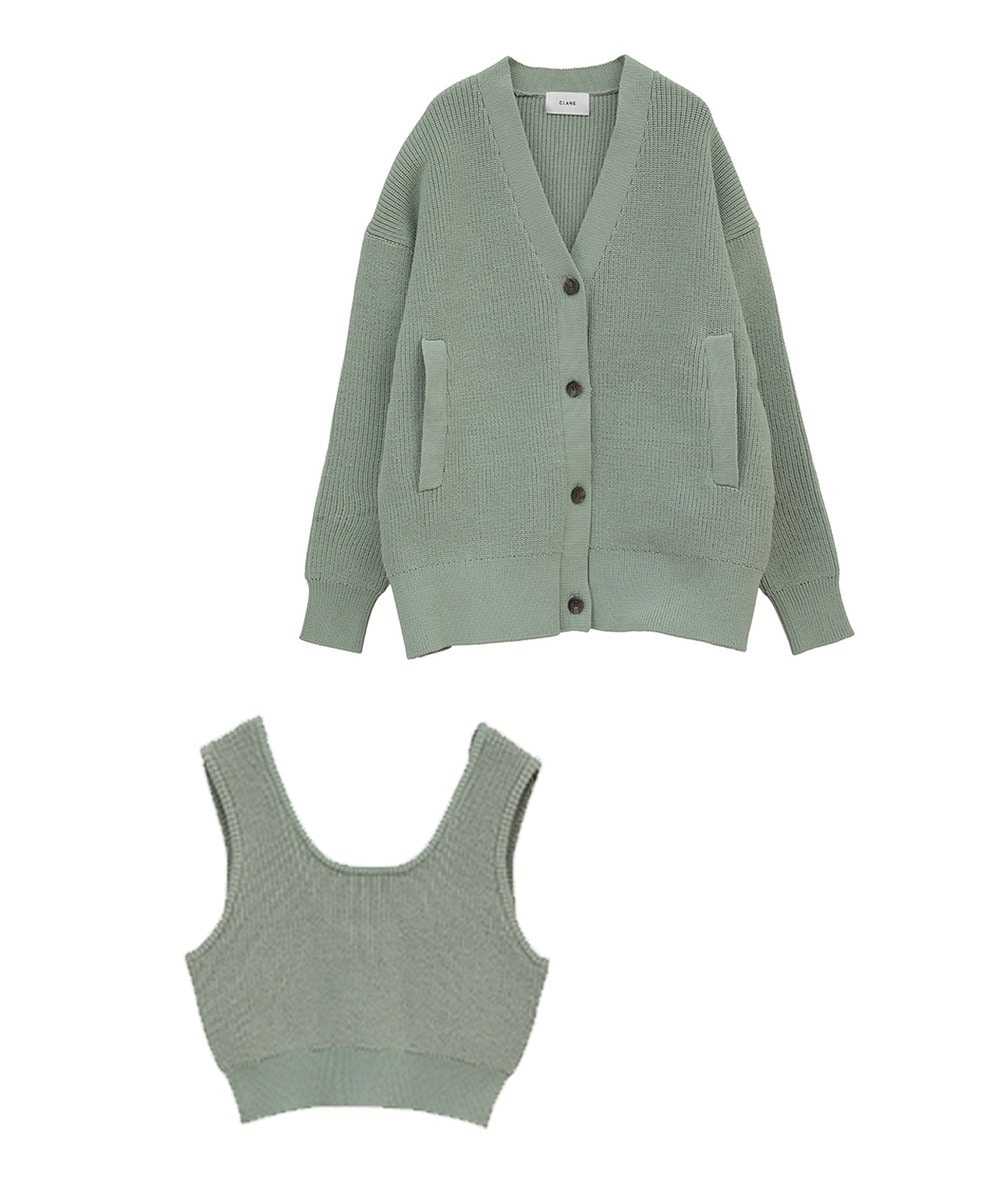 他クラネ商品ございます最安値　CLANE BUSTIER SET KNIT CARDIGAN