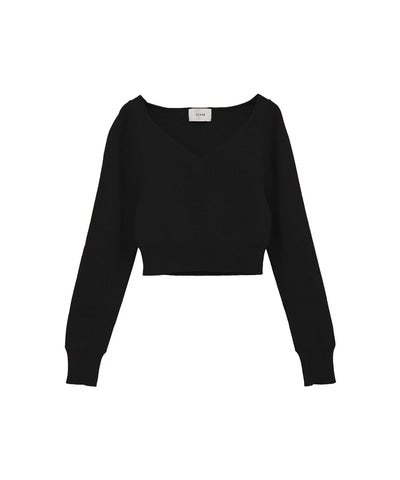 CROPPED V NECK KNIT TOPS CLANE サイズ2 CROPPED V NECK KNIT TOPS｜TOPS(トップス)｜CLANE OFFICIAL