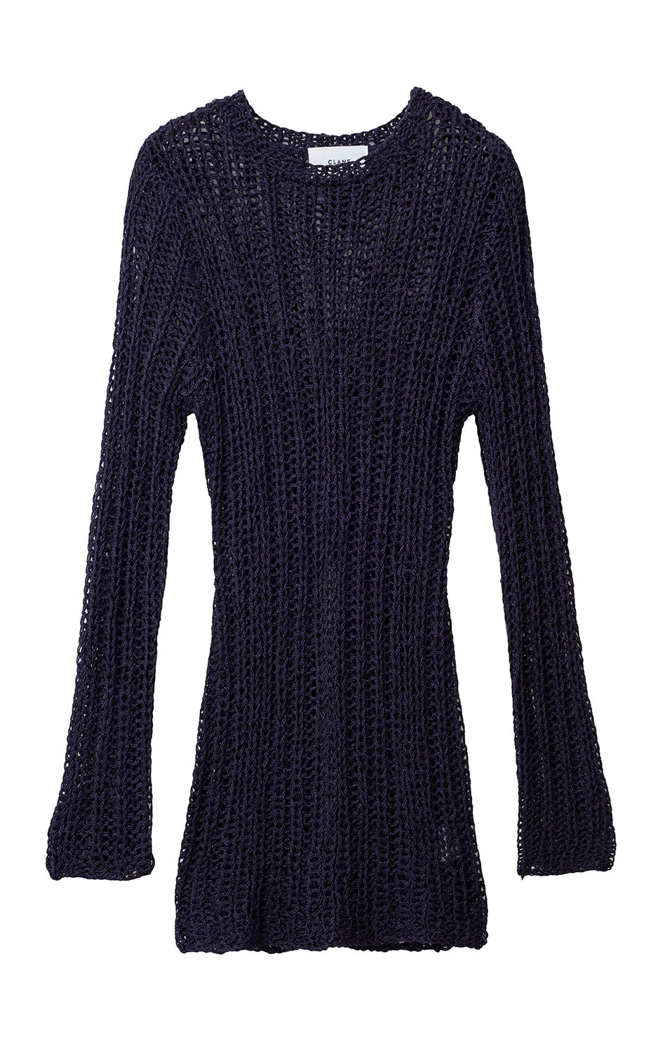 BACK SLIT CROCHET KNIT TOPS｜TOPS(トップス)｜CLANE OFFICIAL ONLINE 