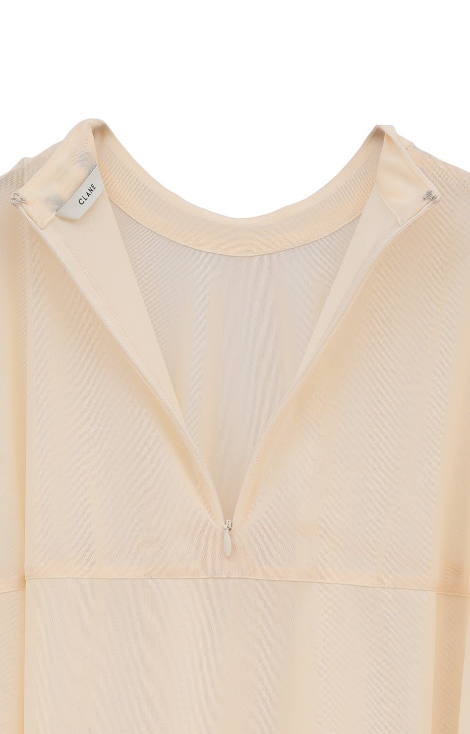クラネ CLANE SHEER MESH CURVE SLEEVE TOPS （IVORY） クラネ CLANE SHEER MESH CURVE SLEEVE TOPS （IVORY