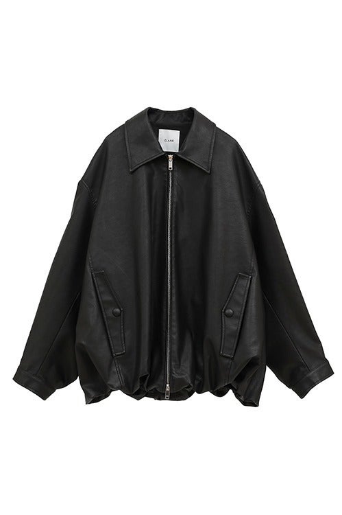 【PRE ORDER 2BUY 10%OFF】FAKE LEATHER BALLOON JACKET