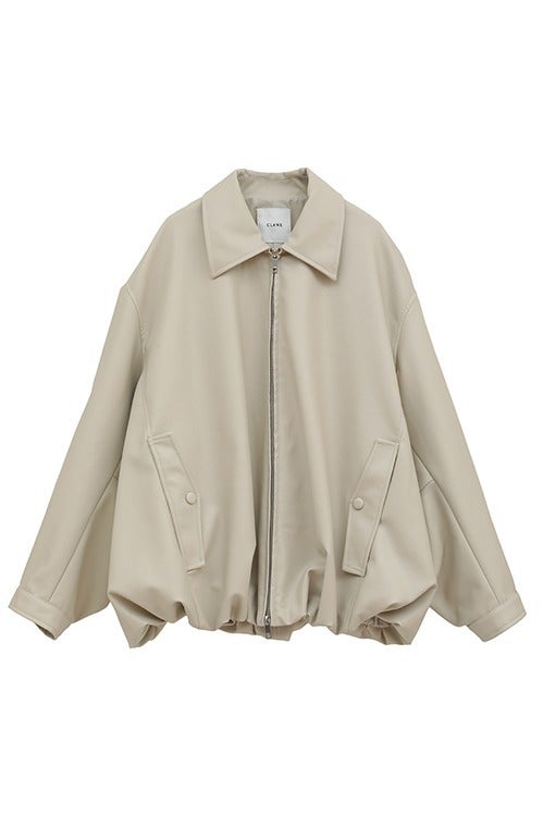 【PRE ORDER 2BUY 10%OFF】FAKE LEATHER BALLOON JACKET