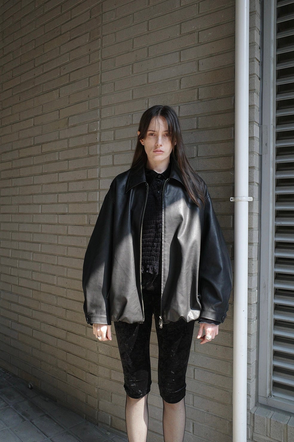 [美品]CLANEクラネ　EGG エッグFAKE LEATHER JACKET CLANE（クラネ）の「CLANE クラネ “EGG FAKE LEATHER JACKET