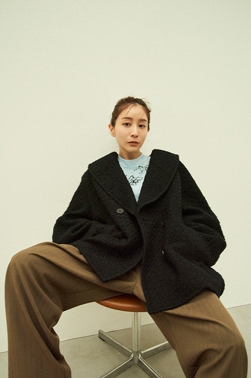 MINAMI TANAKA×CLANE OVER TWEED COAT