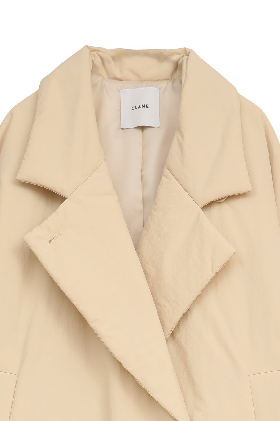 【24AW CLANE】COLOR DOWN CHESTER COAT CLANE - カラーダウン チェスターコート ベージュ - COLOR DOWN