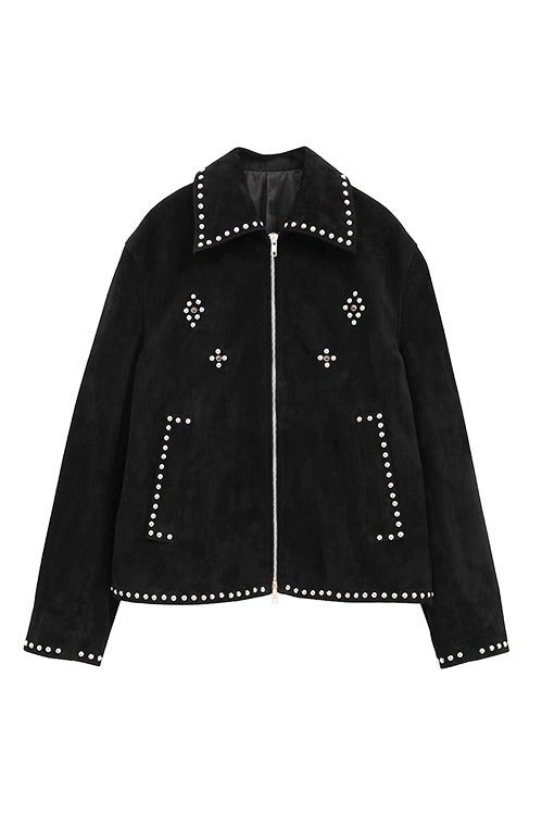 【PRE ORDER 2BUY 10%OFF】SUEDE STUDS BLOUSON