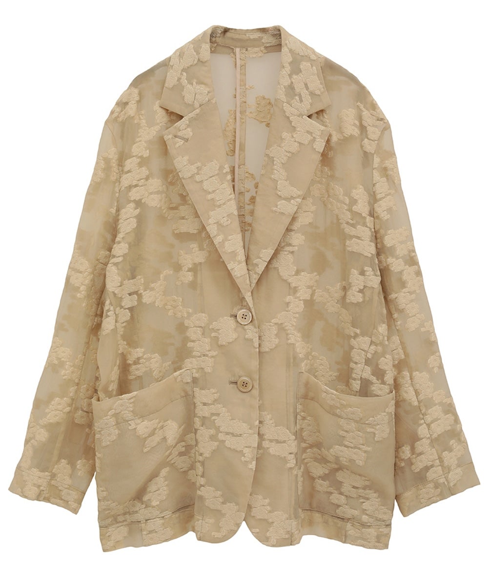 FLOWER SHEER JACQUARD JACKET｜OUTER(アウター)｜CLANE