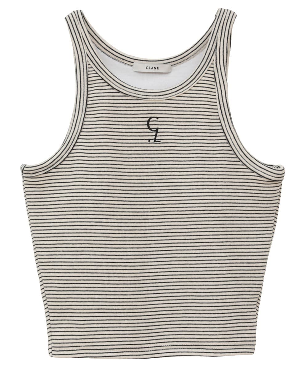 クラネ CLANE LOGO SLIM TANK TOPS （BORDER） クラネ CLANE LOGO SLIM TANK TOPS （BORDER） - ファッション