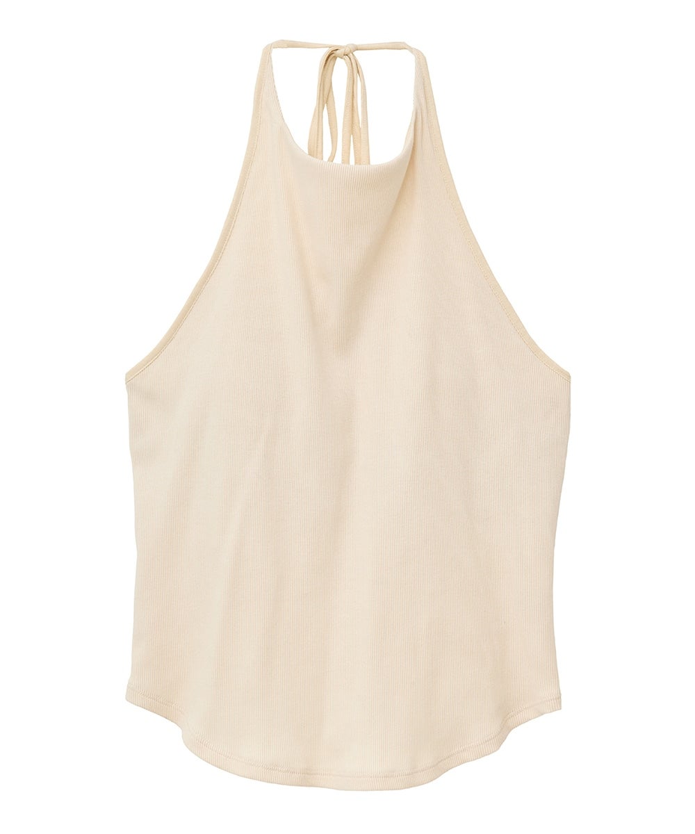 HALTER NECK CUP IN RIB TOPS