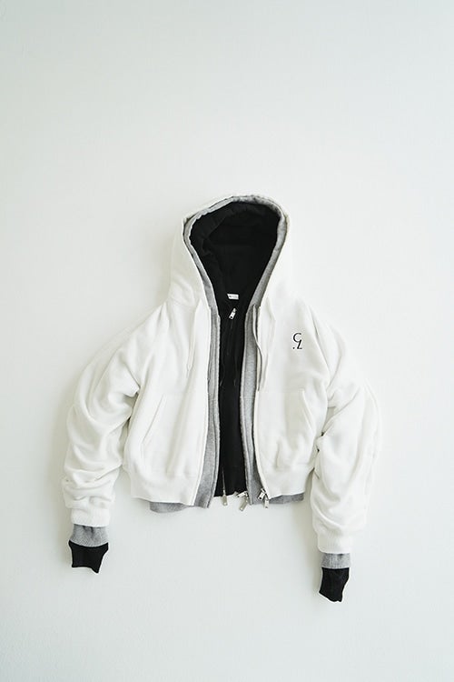 LOGO COMPACT ZIP UP HOODIE