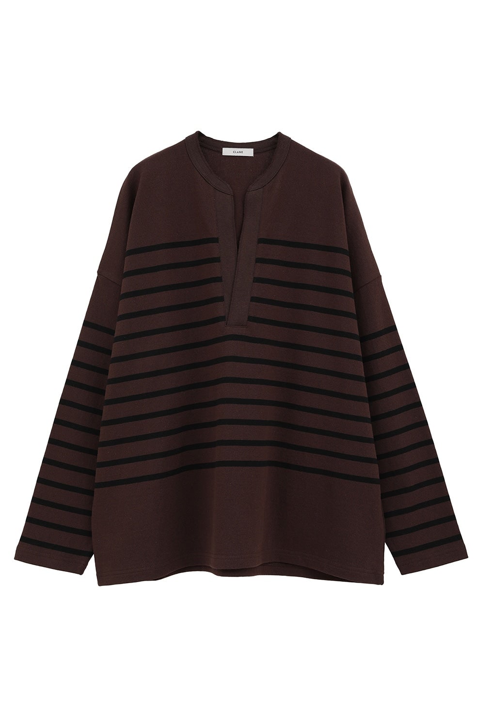 WIDE HENRY NECK BORDER TOPS｜TOPS(トップス)｜CLANE OFFICIAL ONLINE