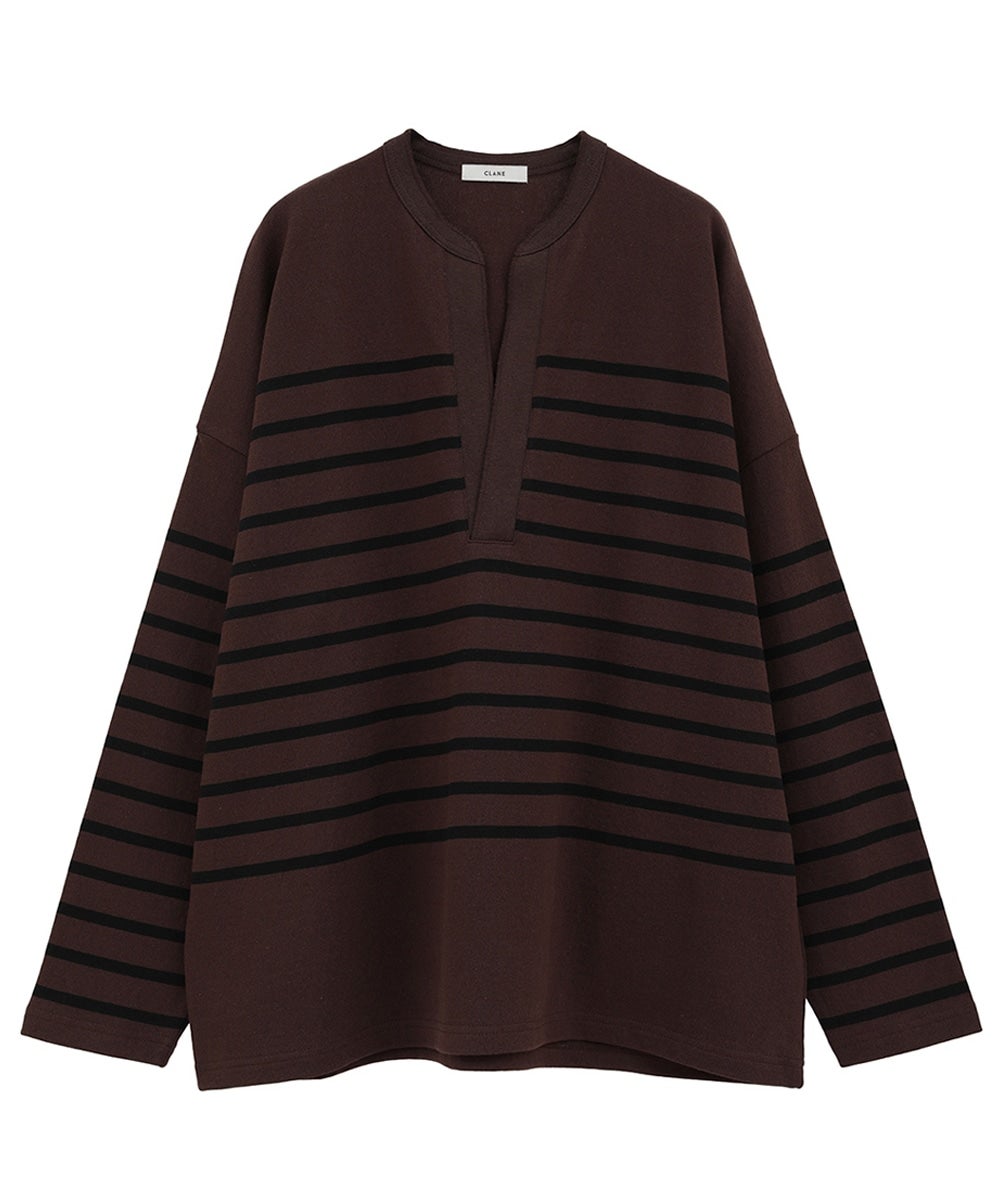 WIDE HENRY NECK BORDER TOPS