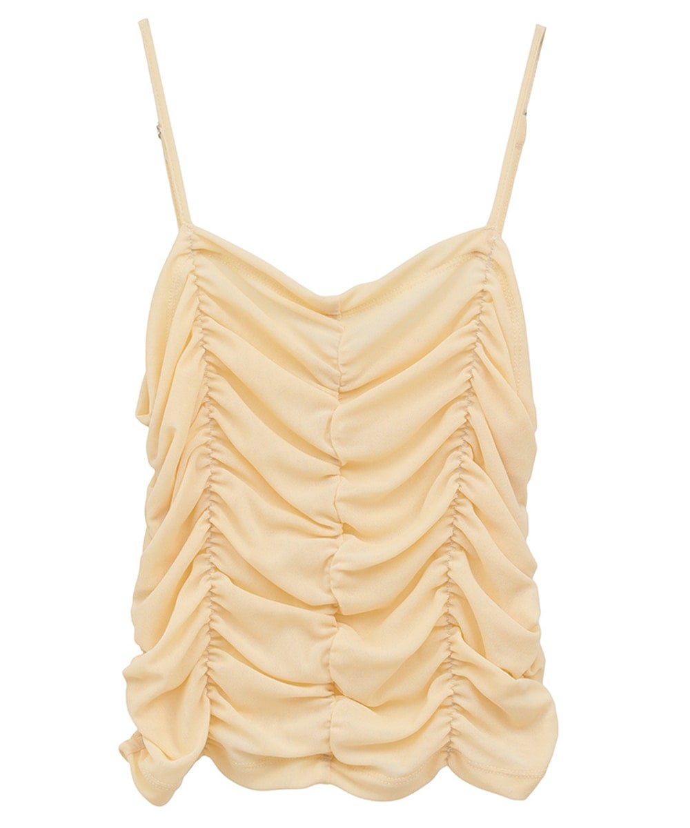 SHIRRING CAMI TOPS