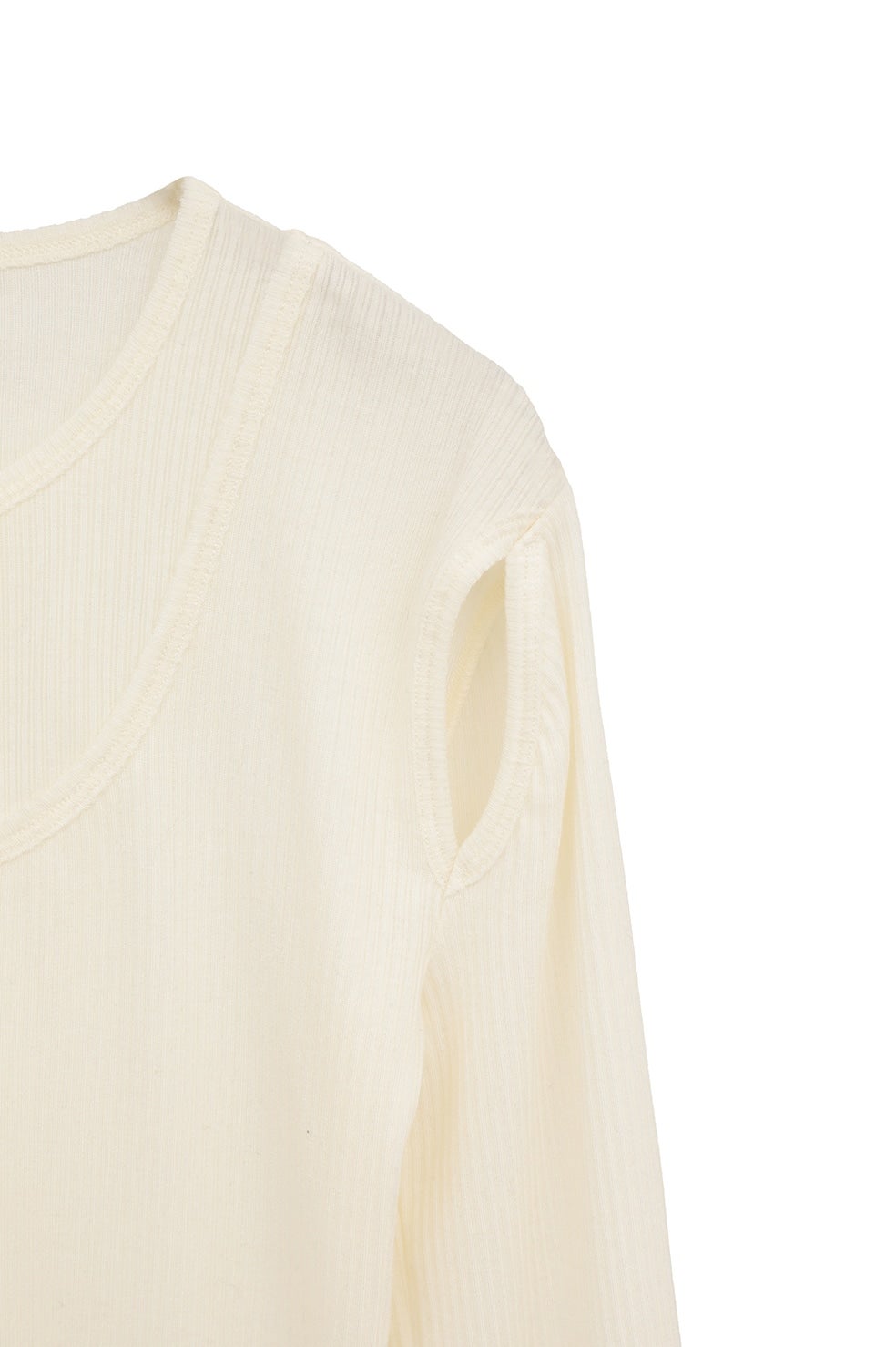 LAYERED SHOULDER CUT TOPS｜TOPS(トップス)｜CLANE OFFICIAL ONLINE STORE